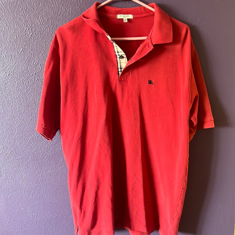 Burberry vintage red polo